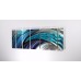 Large Metal Wall Art Sculpture Abstract Wave Painting Decor Blue by Brian Jones 688907816742  150846583531
